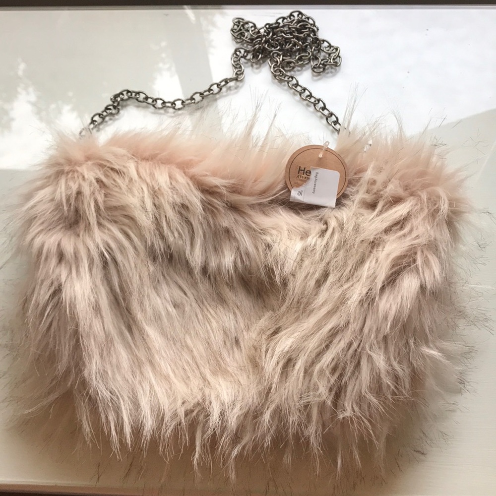 Fun furry purse with side pockets